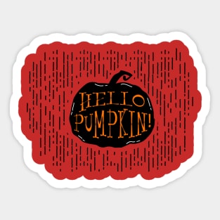 Halloween Hello Pumpkin Sticker